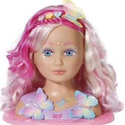 Zapf Creation Zapf Baby Born Κεφάλι 27 Εκ. Sister Styling Με 26 Αξεσουάρ Και Μακιγιάζ (829721)