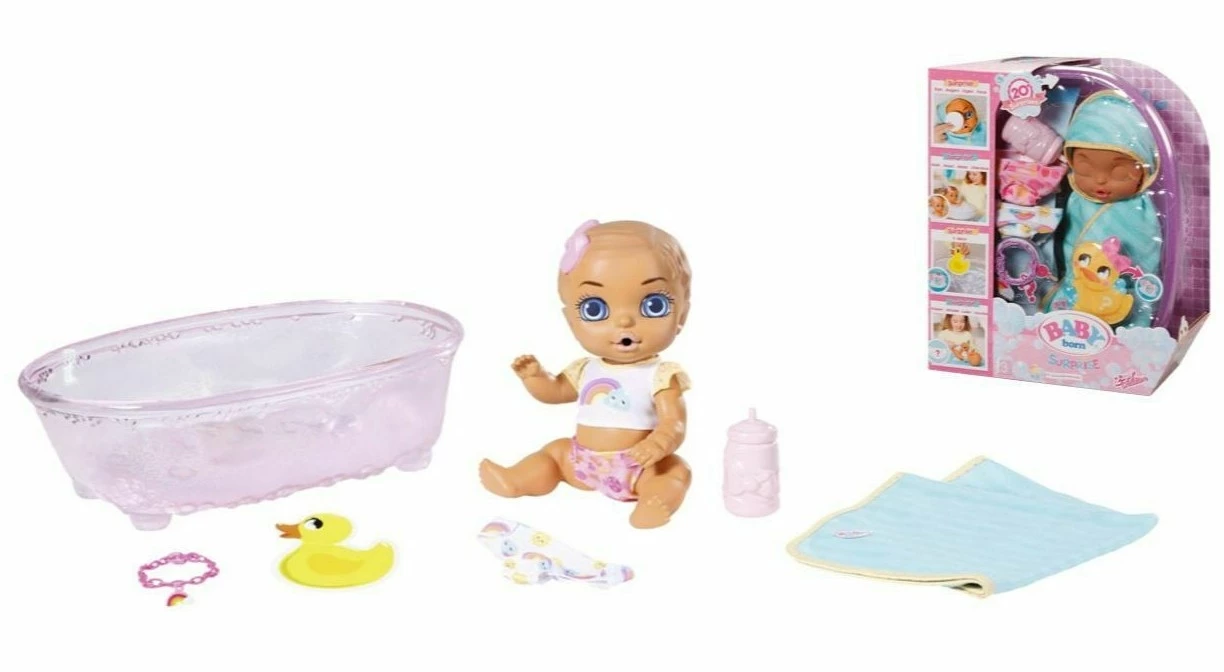 Zapf Creation Zapf Baby Born Surprise 28 Εκ. Με Μπανιέρα (904114) - Image 2
