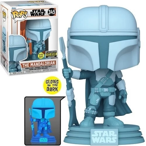 Funko Pop! Star Wars: Mandalorian – Mandalorian (Hologram) #345 Glow Special Edition (071189)