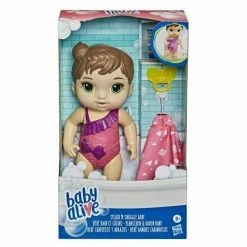 Hasbro Baby Alive Splash N Snuggle Baby Brn Hair (E8722)