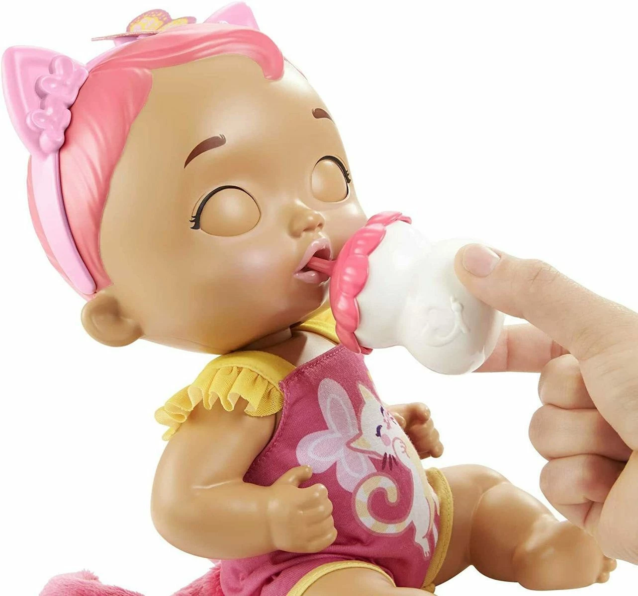 Mattel My Garden Baby Μωράκι Γατάκι ΄Μαμ και Νάνι΄ Φούξια Μαλλία (HHP29) - Image 2