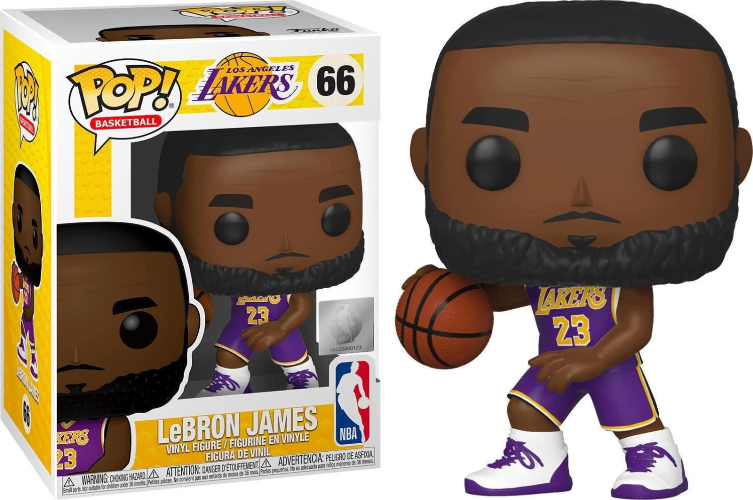 Funko Pop! Basketball Nba: Lakers- Lebron James #66 (052390) - Image 3