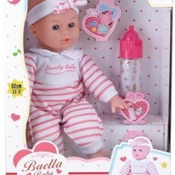 Blue Toys Κούκλα Μωρό Baella Baby Με Μπιμπερό 30 Εκ. (MKI992447)