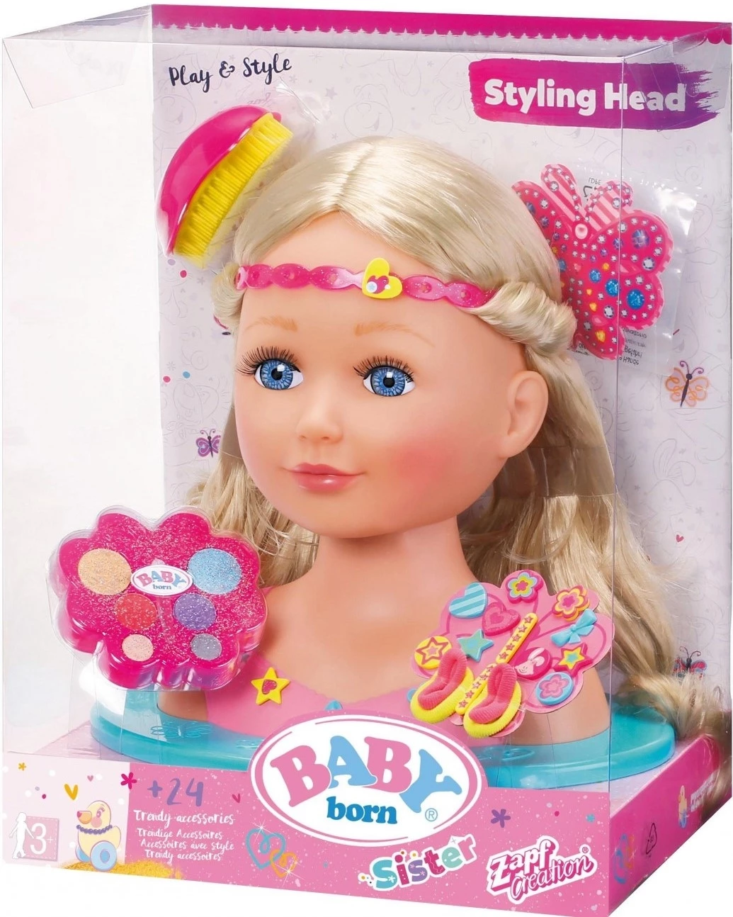 Zapf Creation Zapf Baby Born Κεφαλι Sister Styling Με Αξεσουαρ Και Μακιγιαζ (824788) - Image 2