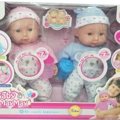 Blue Toys Κούκλες Μωρά Baby May May 2 Κούκλες Με Μπιμπερό (MKL412331)
