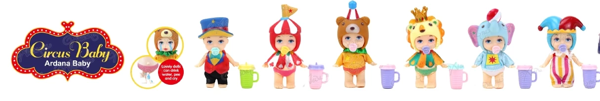 Blue Toys Κούκλα Μωρό Baby Ardana Circus Πίνω Και Κάνω Πιπί 6εκ (MKL413519) - Image 3